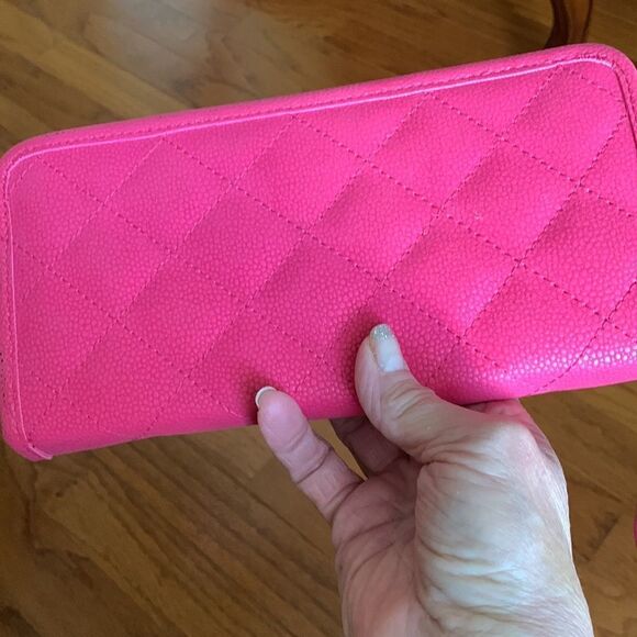 Initials clutch/wristlet in wild berry color (Has been monogrammed NWL - Picture 2 of 10